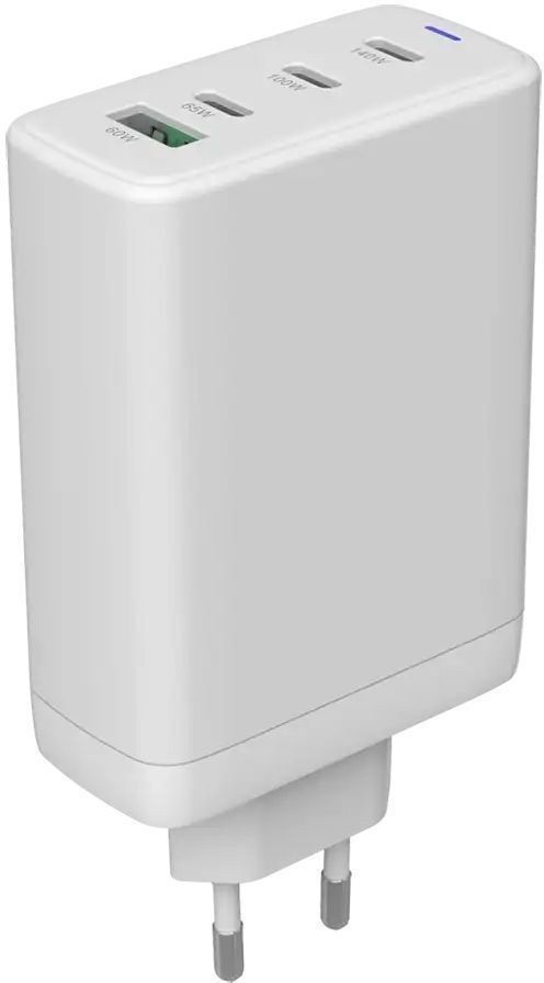 Сетевое зарядное устройство Canyon CU140ACC GaN 150W 3xPD 1xQC EU White (CNS-CUW140ACC) фото1