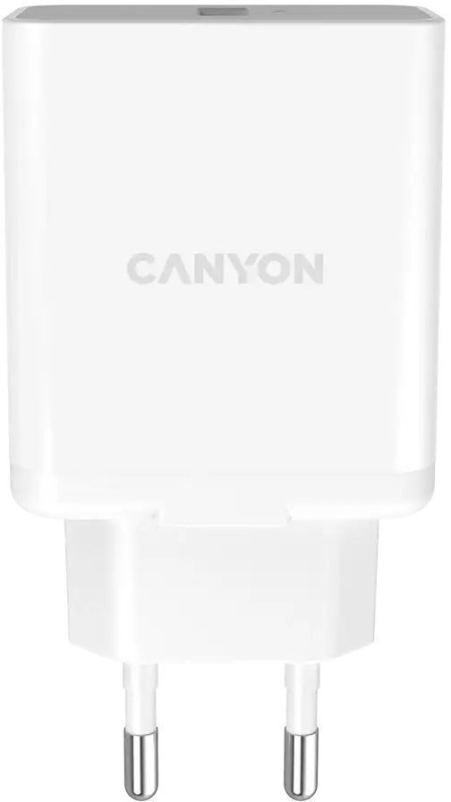 Сетевое зарядное устройство Canyon H-24 QC 3.0 24W USB-A White (CNE-CHA24W) фото1