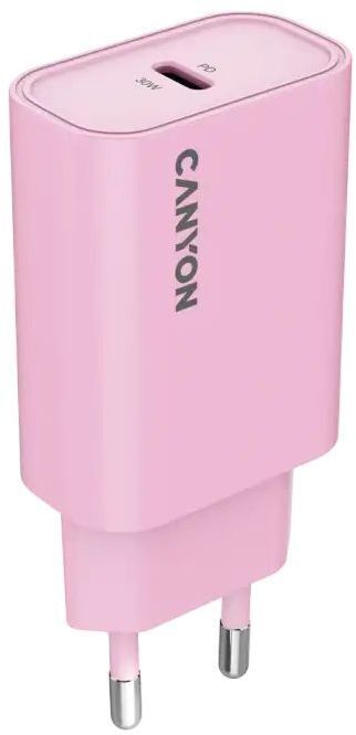Сетевое зарядное устройство Canyon OnCharge 30CL Max Power 30W 1xPD EU Pink (CNE-CHA30CLPK) фото1