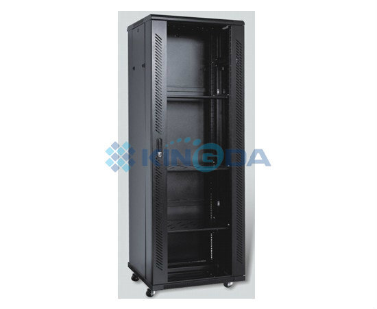Шафа підлогова KINGDA 19" 22U 600x800 RAL9004, розбірна (KD-002-6822) фото1