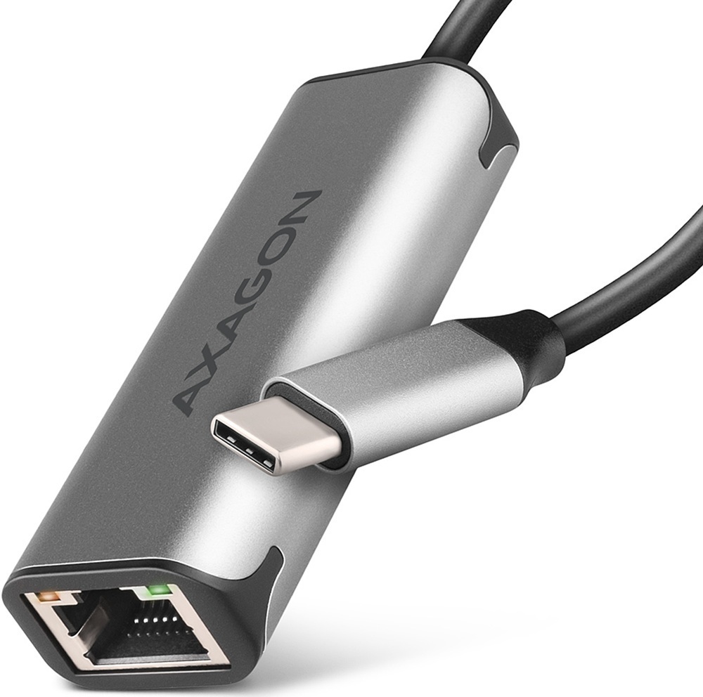 Мережевий адаптер Axagon ADE-25RC SuperSpeed USB-C 2.5 gigabit, сірий фото1