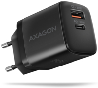 Мережевий зарядний пристрій Axagon QC3.0,4.0/AFC/FCP/PPS/Apple + PD type-C, 30W, Чорний (ACU-PQ30)