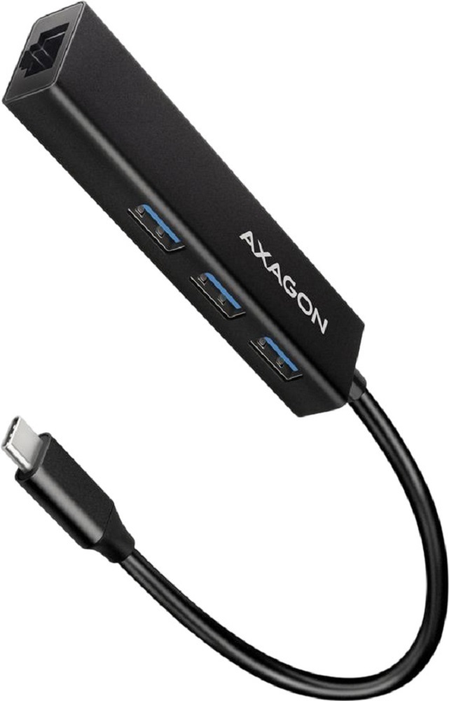 Хаб концентратор Axagon SuperSpeed USB-C hub + gigabit LAN (HMC-GL3A) фото1