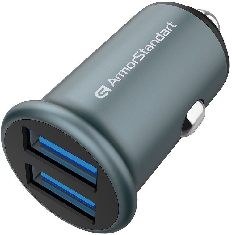 Автомобільний зарядний пристрій ArmorStandart 2xUSB QC3.0 Grey (ARM65438) фото1