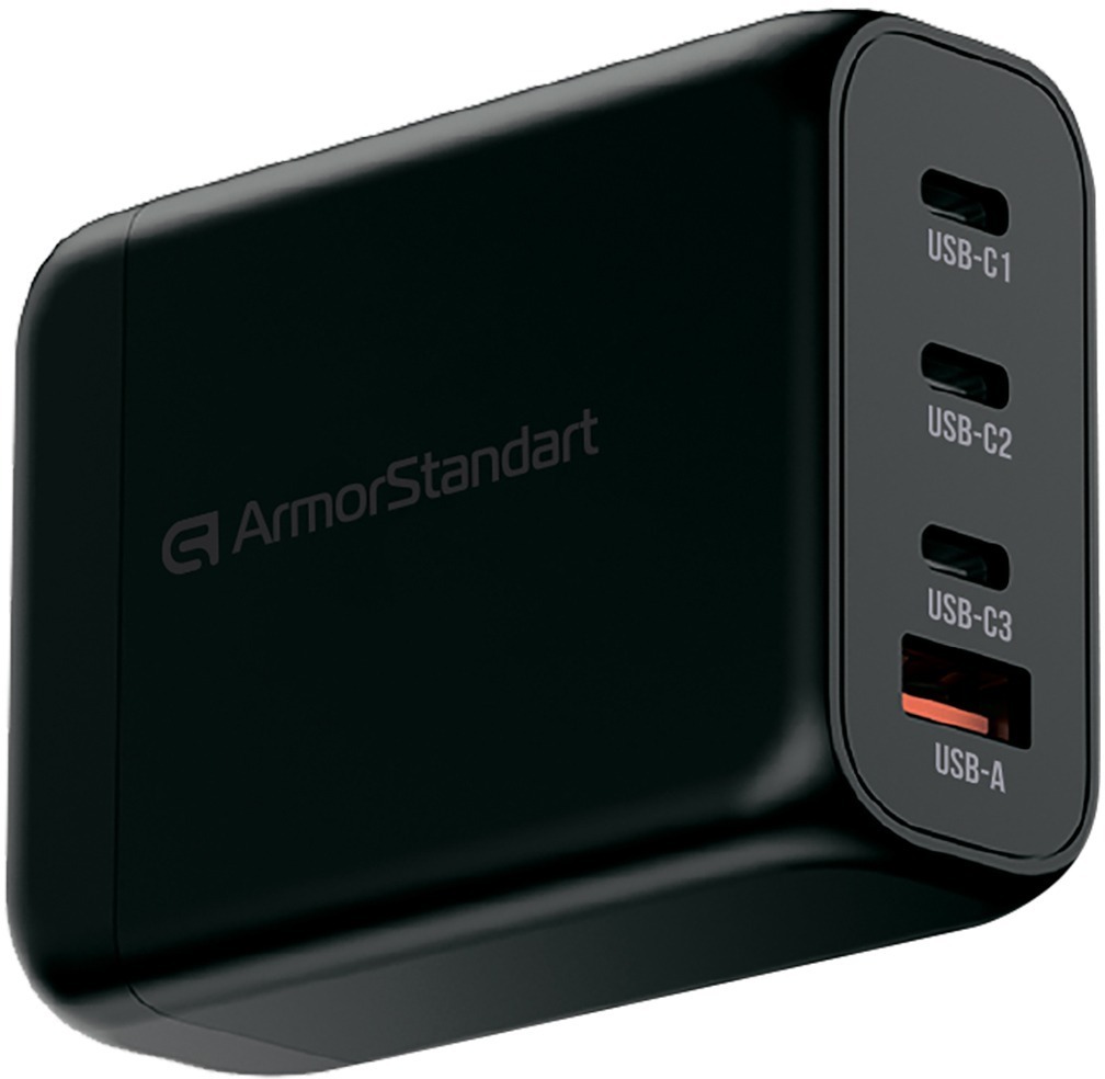 Мережевий зарядний пристрій ArmorStandart Resolute Power ARP-131 100W GaN Black (ARM70024) фото1