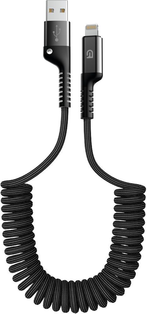 Кабель ArmorStandart AR17 Spiral USB-A to Lightning 2.4A 1m Black (ARM75391) фото1