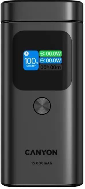 Портативний акумулятор Canyon OnPower 150 15000mAh Aluminium Dark Grey (CNS-CPB150DG) фото1