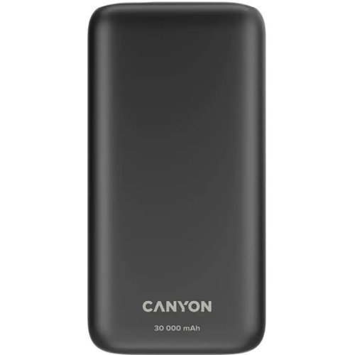 Портативный аккумулятор Canyon PB-301 LED 30000mAh PD 20W QC 3.0 Black (CNE-CPB301B)