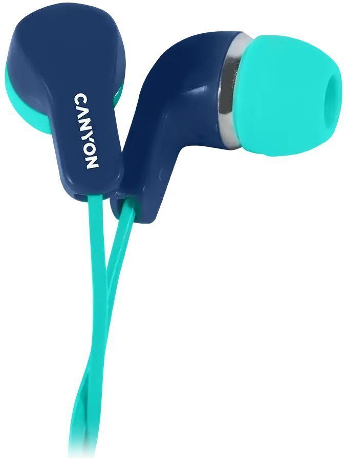 Наушники Canyon EPM-02 Mic Blue Green (CNS-CEPM02GBL) фото1