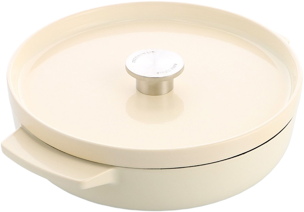 Сотейник чавунний з кришкою KitchenAid, 26 см, 2,77 л (CC009010-001) фото1