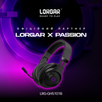 Ігрова гарнітура Lorgar Noah 702 Wireless Gaming Headset Black (LRG-GHS702)