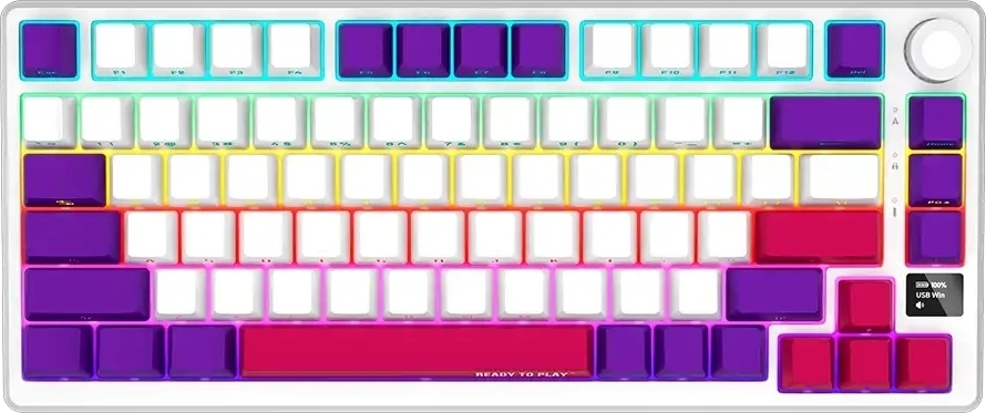 Игровая клавиатура Lorgar KBP7075W Wireless Gaming Mechanical Pro White (LRG-KBP7075W-WH-US) фото1