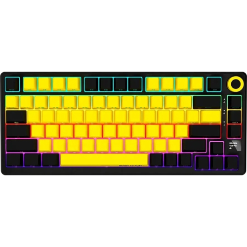 Игровая клавиатура Lorgar KBP7075W Wireless Gaming Mechanical Pro Black-Yellow (LRG-KBP7075W-YL-US)