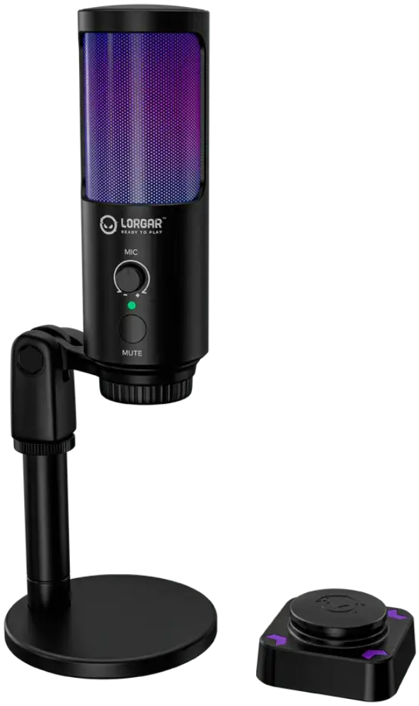 Мікрофон Lorgar Voicer SMP40 RGB Black (LRG-SMP40-BK) фото1