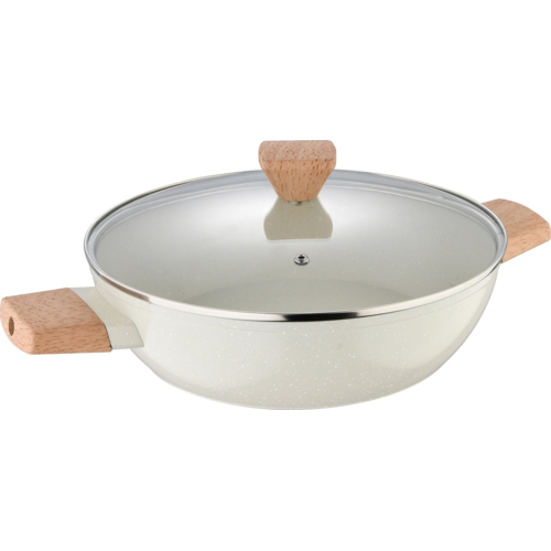Сотейник с крышкой Bergner Naturally, 28 см (BG-34747-CR)