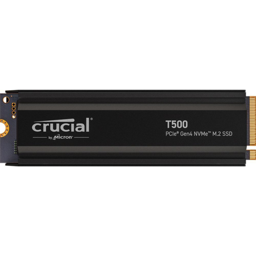 SSD накопитель Crucial T500 4TB M.2 2280 NVMe PCIe Gen4 с радиатором (CT4000T500SSD5)
