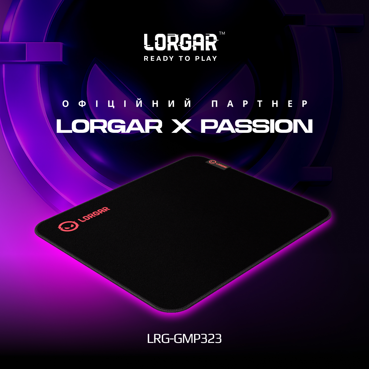 Игровая поверхность Lorgar Main 323 Black/Red (LRG-GMP323) фото1