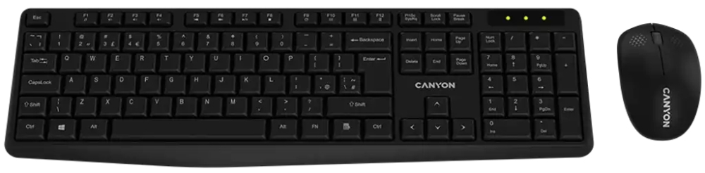 Беспроводной комплект мышь+клавиатура Canyon SET-W01 Black (CNE-HSETW01) фото1