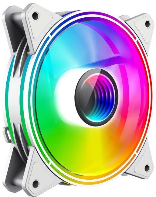 Вентилятор для корпуса 120 мм GAMEMAX White (FN-12Rainbow-Q-Infinity WT) фото1
