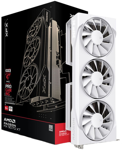 Видеокарта XFX Swift Radeon RX 9070 XT White Triple Fan Gaming Edition (RX-97TSWF3W9) фото1