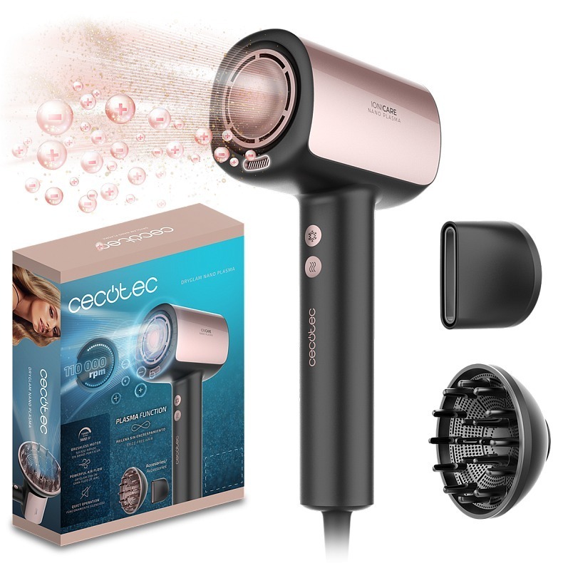 Фен Cecotec DryGlam Nano Plasma Black (A01_EU01_100150) фото1
