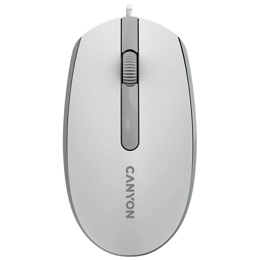Мышь Canyon M-10 Wired White Grey (CNE-CMS10WG) фото1