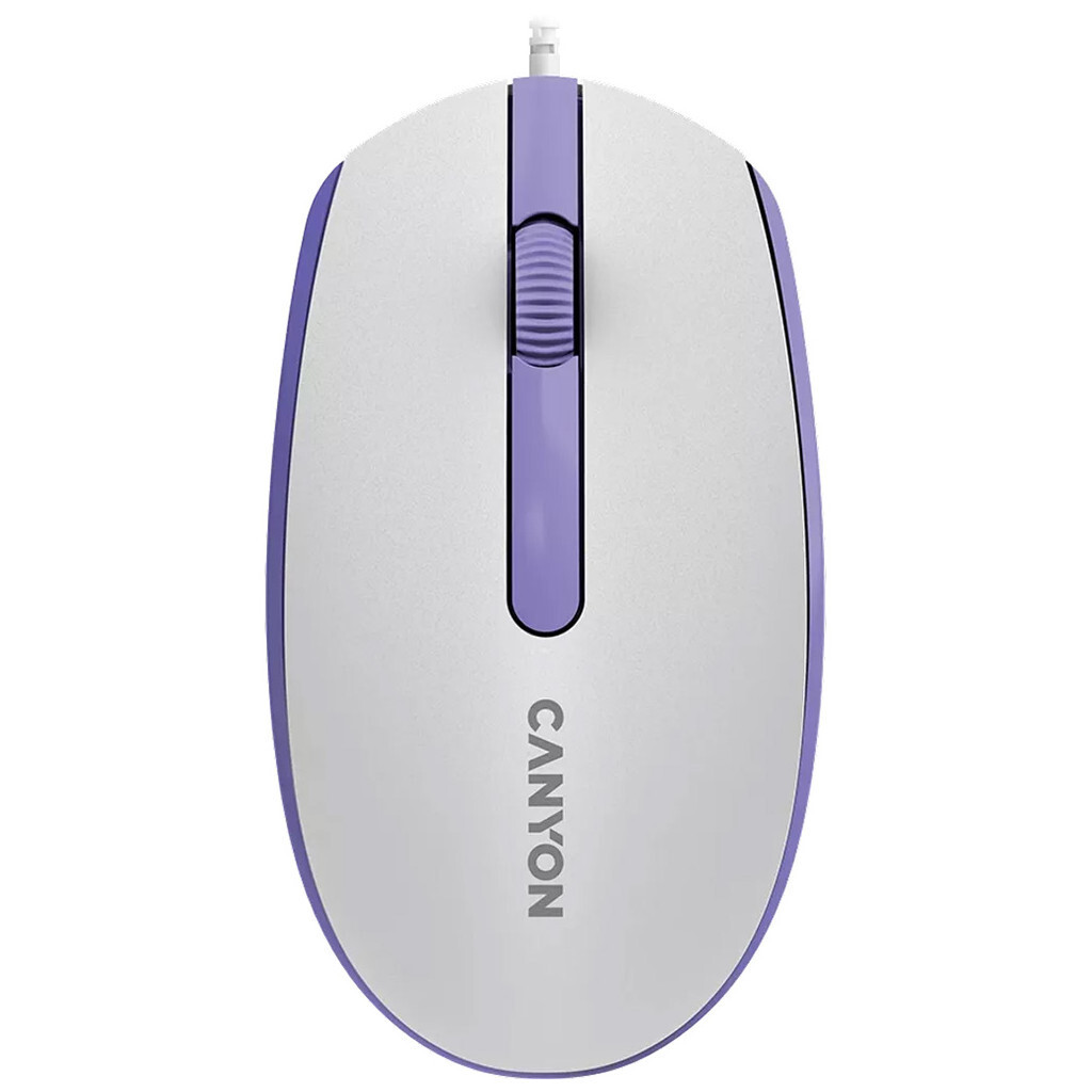 Мышь Canyon M-10 Wired White Lavender (CNE-CMS10WL) фото1
