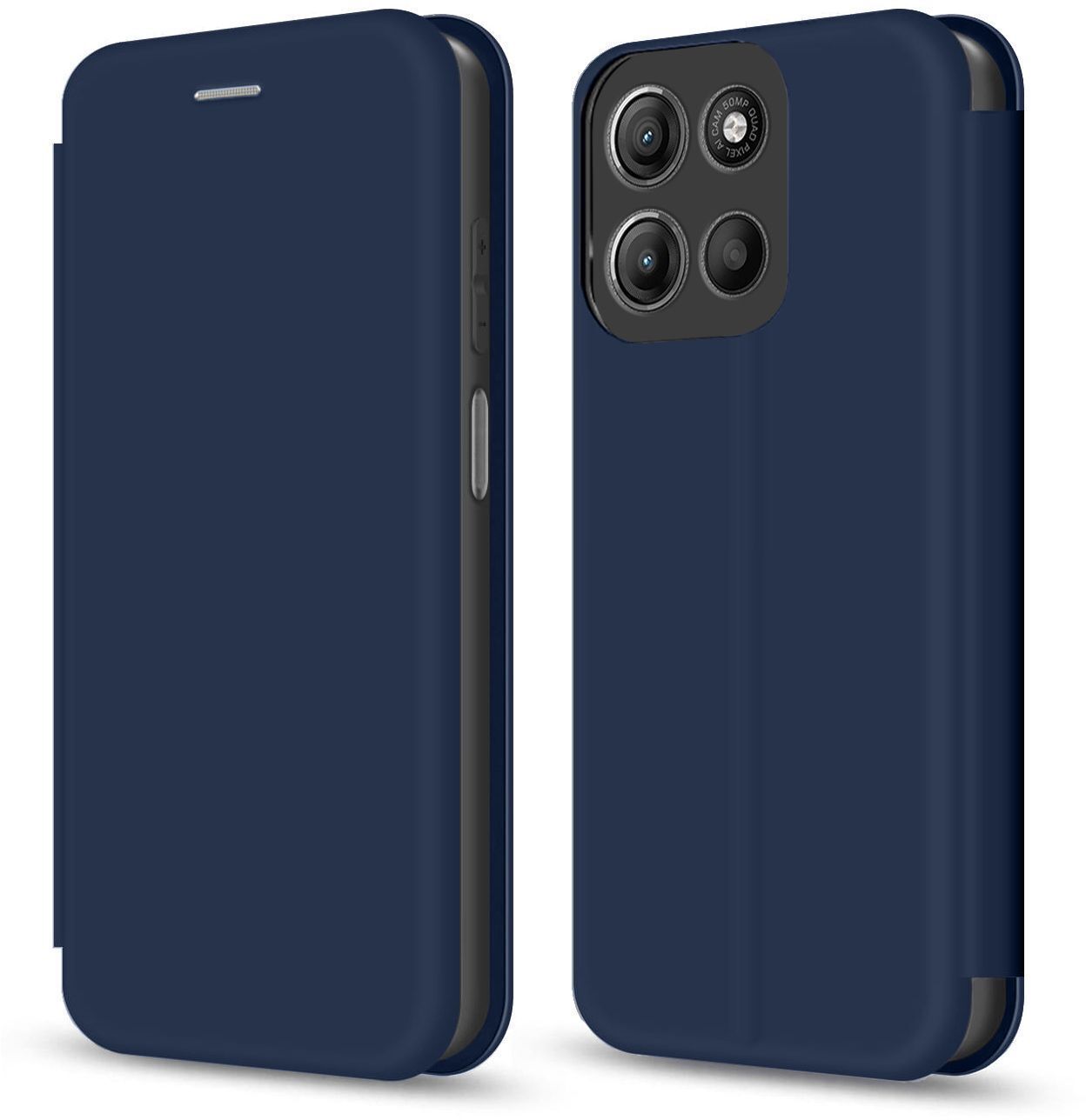 Чехол-книжка MakeFuture для Motorola G17/G17 Power Flip Evening Blue (MCP-MG17/G17PEB) фото1