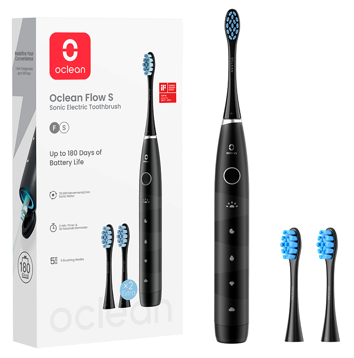 Електрична зубна щітка Oclean Flow S Black (6970810557343) фото1