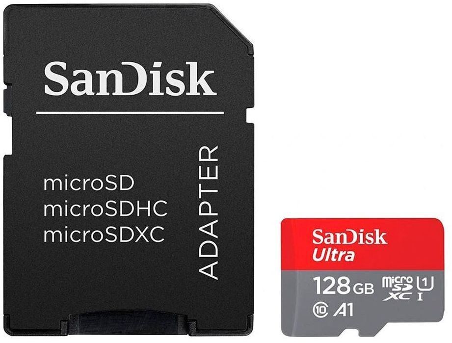 Карта пам'яті SanDisk Ultra 128GB UHS-I Class 10 A1 + SD адаптер (SDSQUAB-128G-GN6MA) фото1