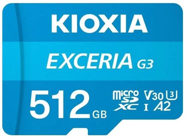Карта пам'яті KIOXIA EXCERIA G3 microSDXC 512GB U3 V30 W/A (LMEX3L512GG2) фото1