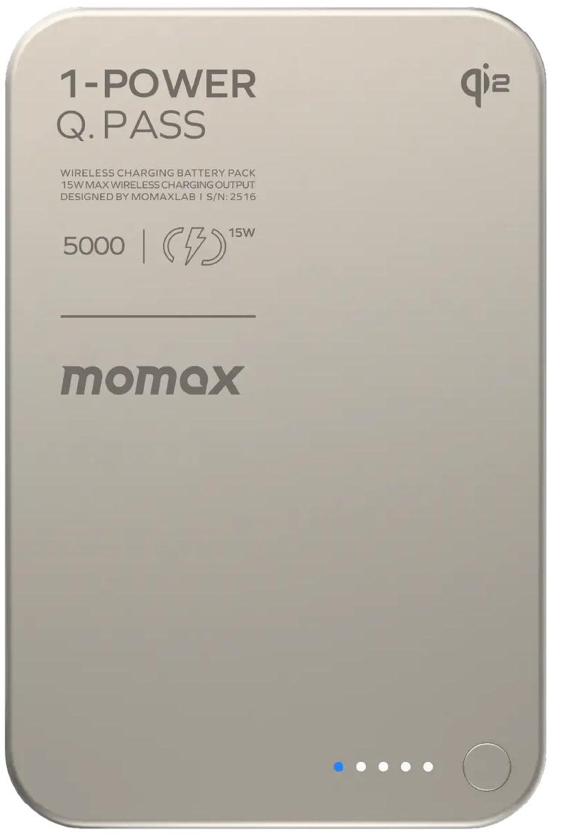 Портативний зарядний пристрій MOMAX WRL 5000mAh TITANIUM (IP129Q2L) фото1