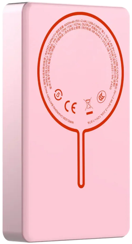 Портативний зарядний пристрій MOMAX WRL 10000mAh PINK (IP137AP2) фото1