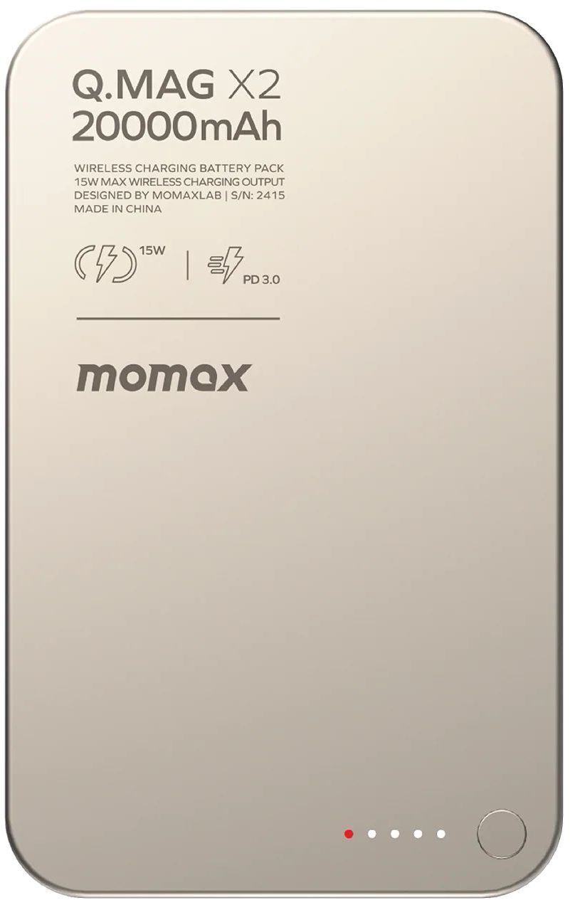 Портативний зарядний пристрій MOMAX WRL 20000mAh Q.MAG X2 TITANIUM (IP133E) фото1