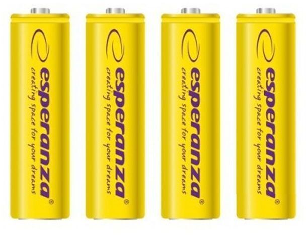 Акумулятор ESPERANZA Ni-MH AA 2000 mAh, 4шт, жовтий (EZA104Y) фото1