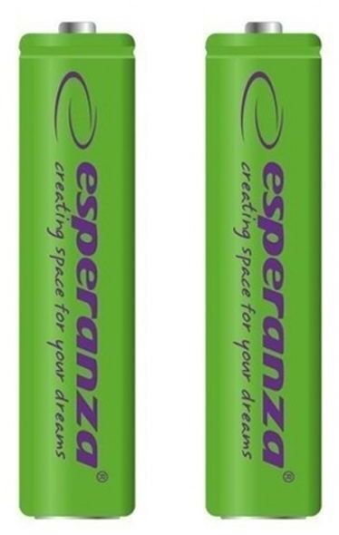 Акумулятор ESPERANZA Ni-MH AAA 1000 mAh, 2шт, зелений (EZA101G) фото1