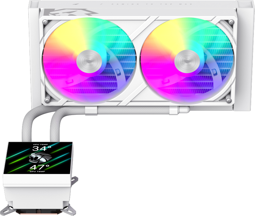Система рідинного охолодження GameMax GLACIER 240 LCD WH фото1