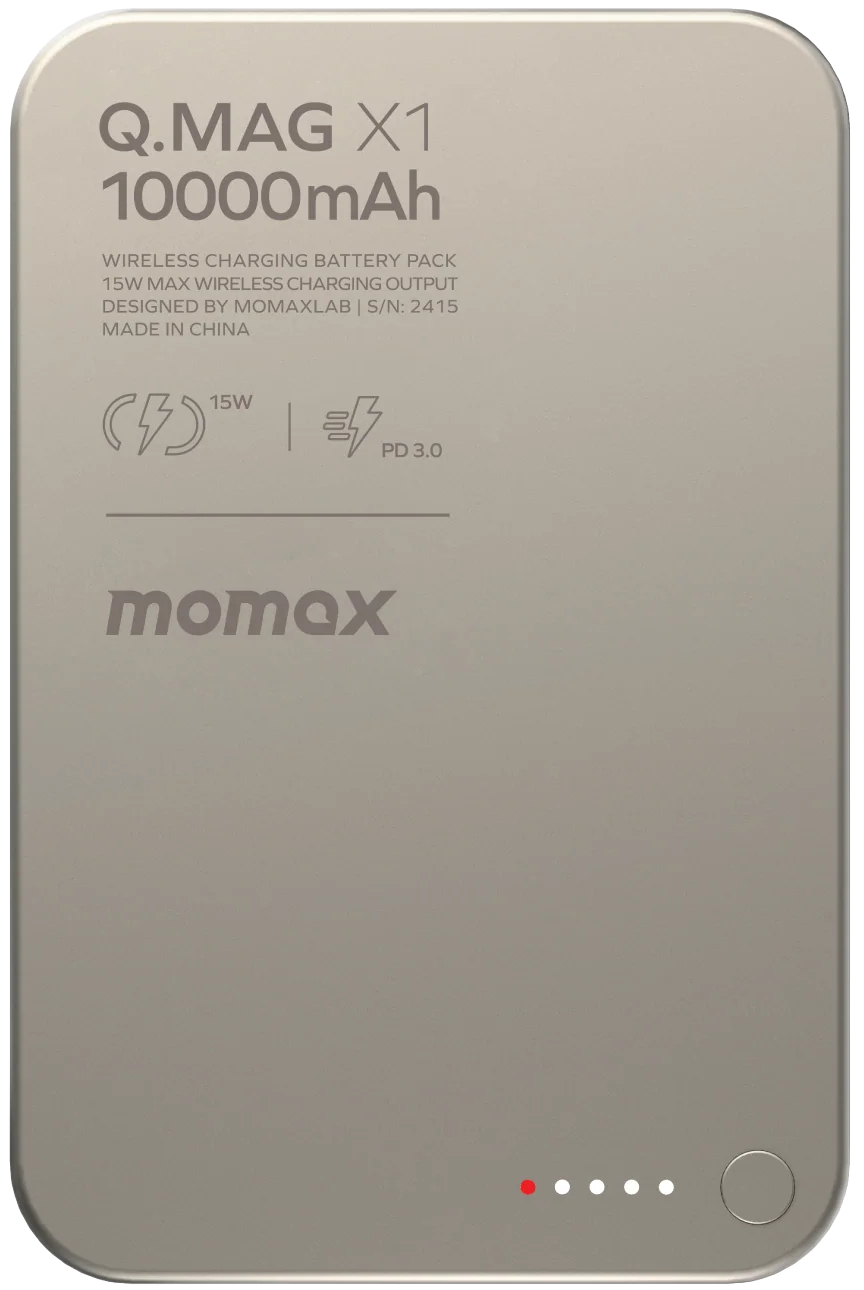 Портативний зарядний пристрій MOMAX WRL 10000mAh Q.MAG X1 TITAN (IP117AE) фото1