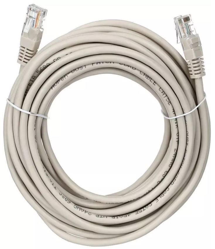 Патч-корд RJ45 UTP 5e 15.0m,24AWG CU сірий (KD-PAUT31500GY) фото1
