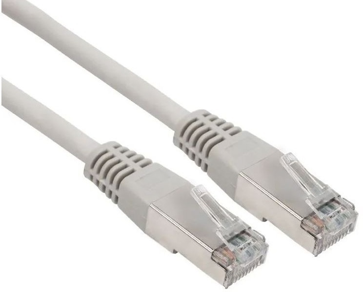 Патч-корд RJ45, SFTP 6A, 1.0m,27AWG, CU, LSZH, серый фото1