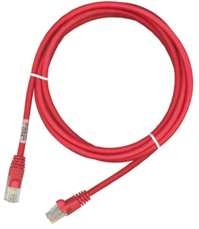 Патч-корд RJ45 UTP 5e 1.0m LSZH червоний (PCD-01001-0C) фото1