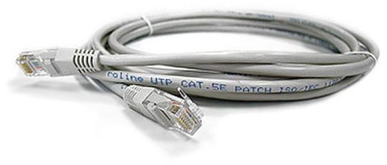 Патч-корд RJ45, UTP 5e, 5.0m,24AWG, CU, серый фото1