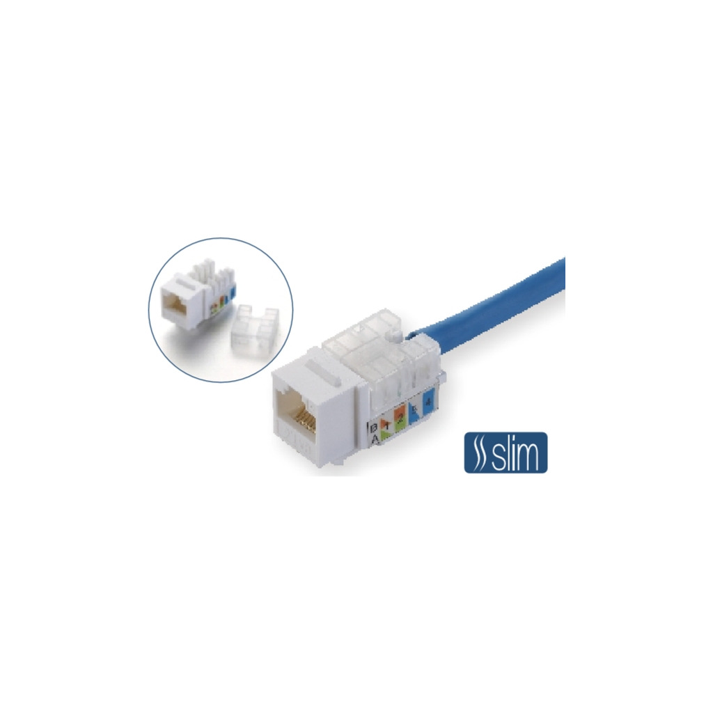 Модуль Keystone RJ45, UTP, Slim, Cat.6, 110 IDC, з ахисна кришка KD-KJ2085UC6 фото1