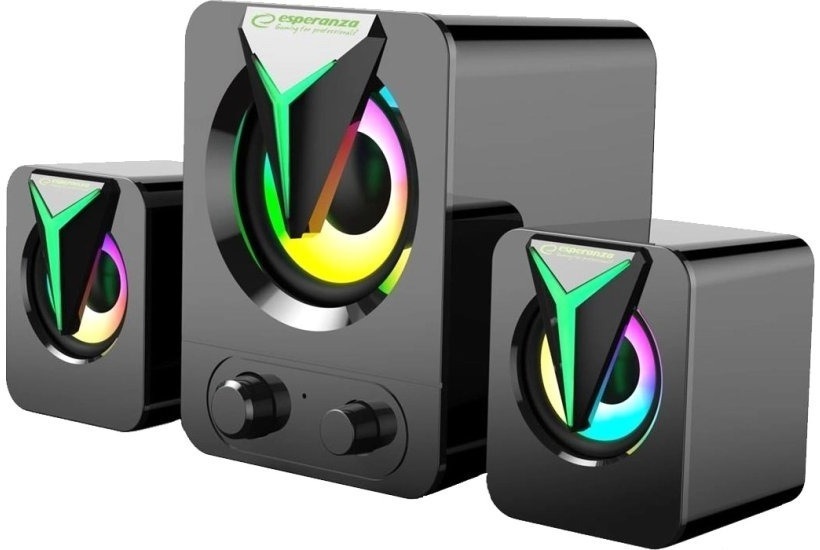 Акустика Esperanza USB Speakers 2.1 led rainbow soprano (EGS107) фото1