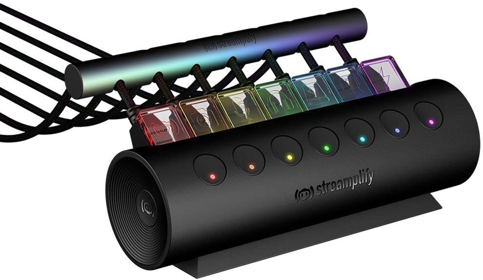 USB-Хаб Streamplify HUB CTRL 7-RGB-EU-F, чорний фото1
