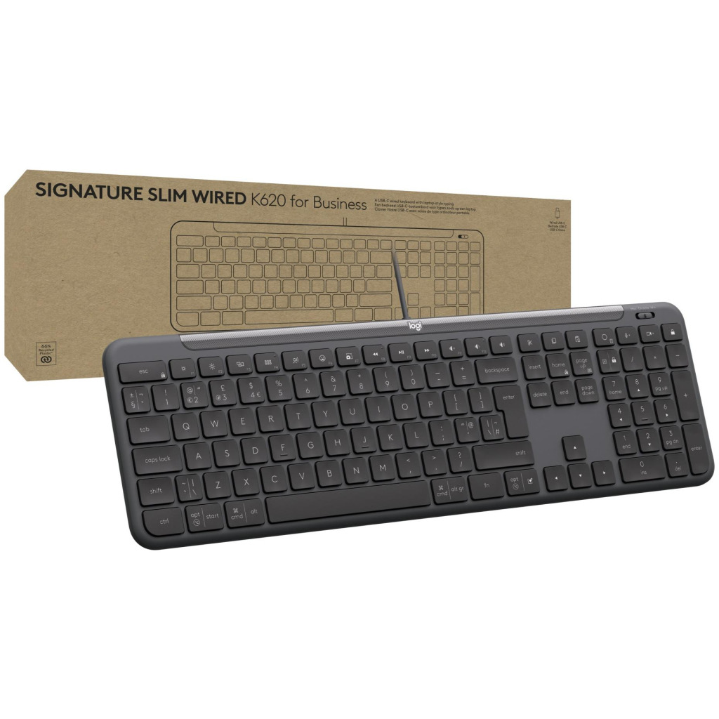 Клавиатура Logitech Signature Slim K620 Wired Keyboard for Business GRAPHITE фото1