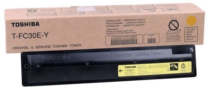 Тонер-картридж лазерный Toshiba T-FC30EY Yellow, 33600 стр (6AJ00000207) фото1