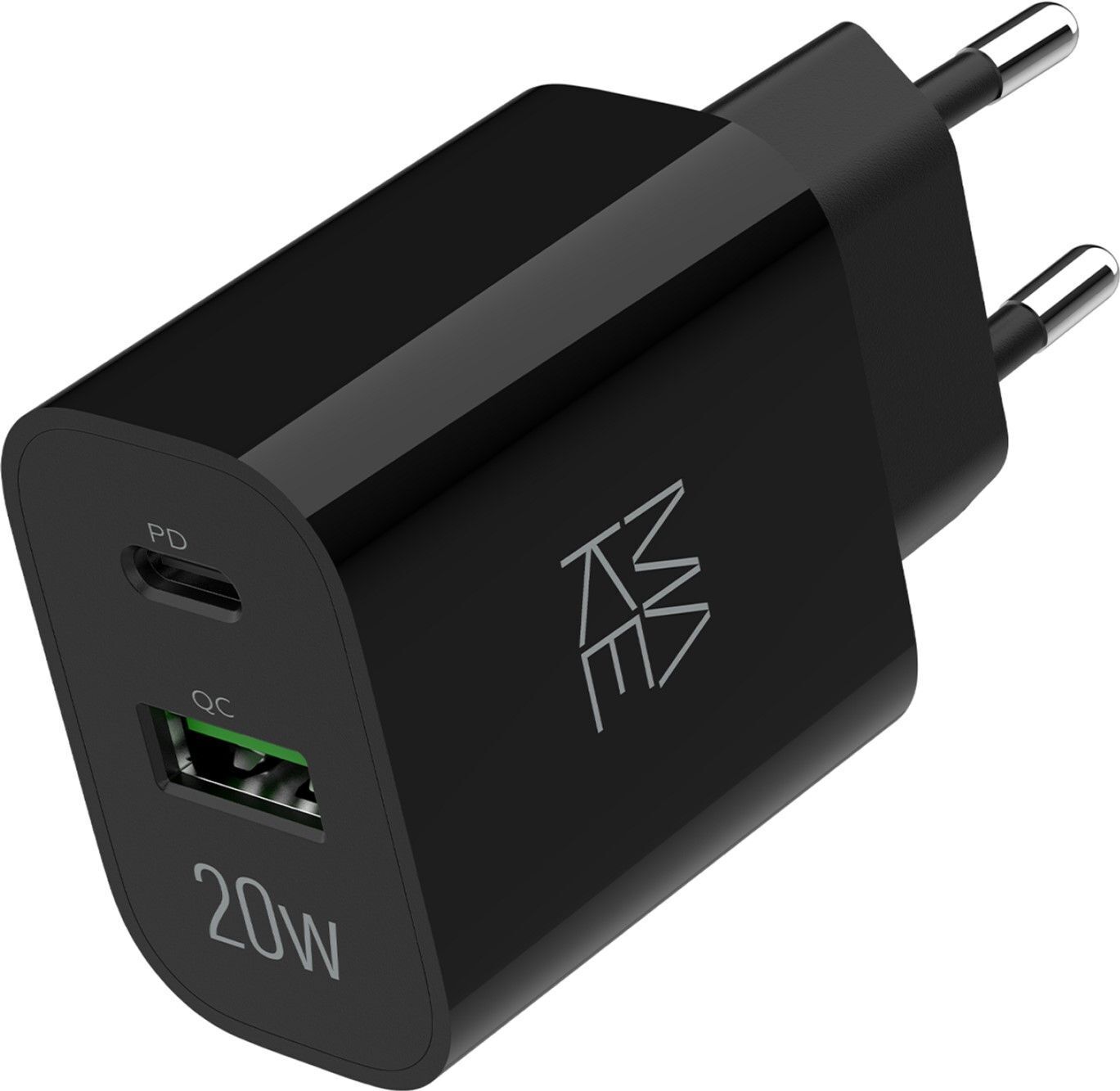 Зарядний пристрій MakeFuture 20W PD + QC3.0 Black (MCW-2021BK) фото1