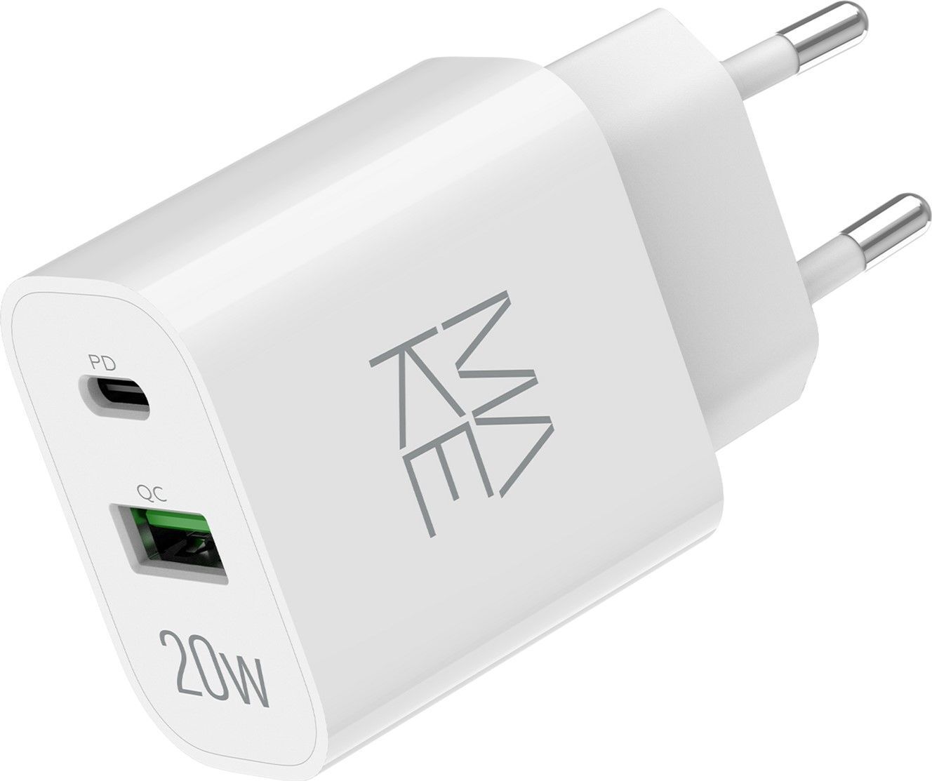 Зарядний пристрій MakeFuture 20W PD + QC3.0 White (MCW-2021WH) фото1
