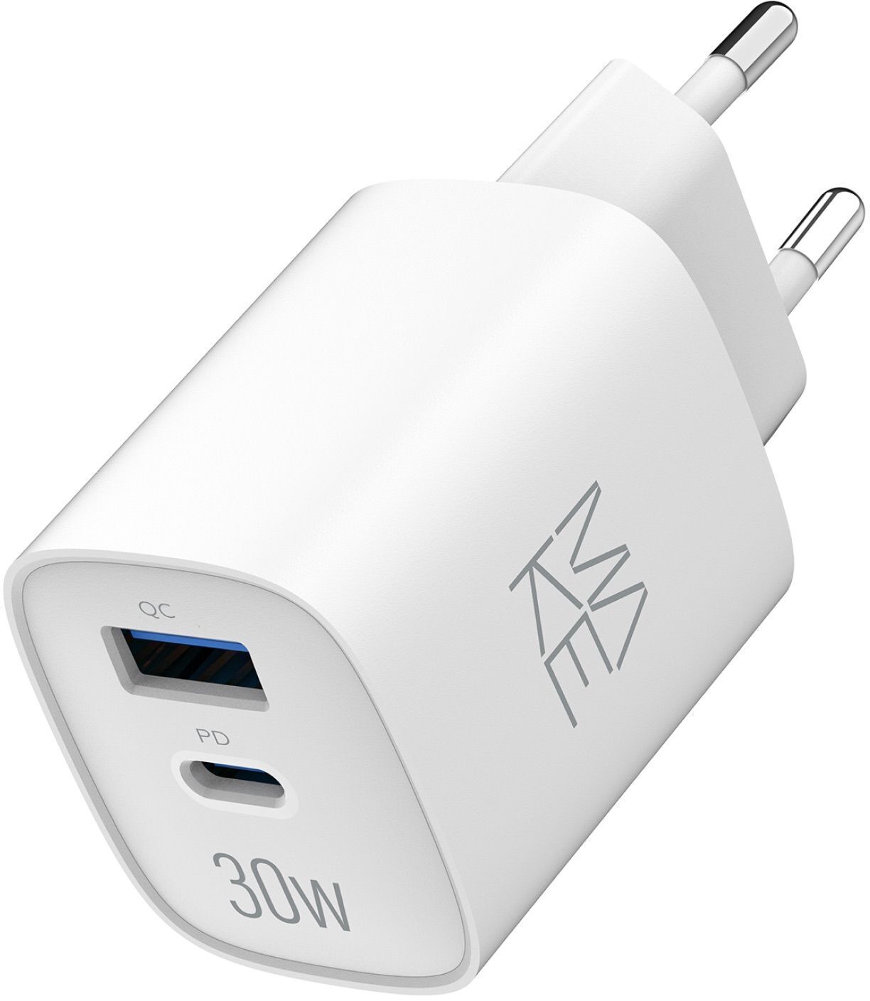 Зарядний пристрій MakeFuture 30W GaN PD + QC3.0 White (MCW-3021GWH) фото1